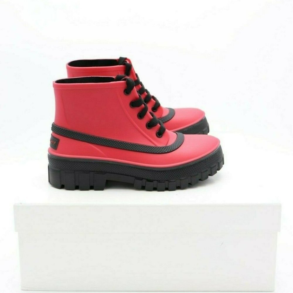 NIB Givenchy Paris Glaston Laced Ankle Rain Boots - Picture 3 of 6